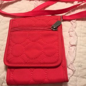 Crossbody foldout wallet